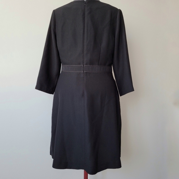 Banana Republic Long Sleeve V Neck Fit & Flare Dress - Picture 4 of 12